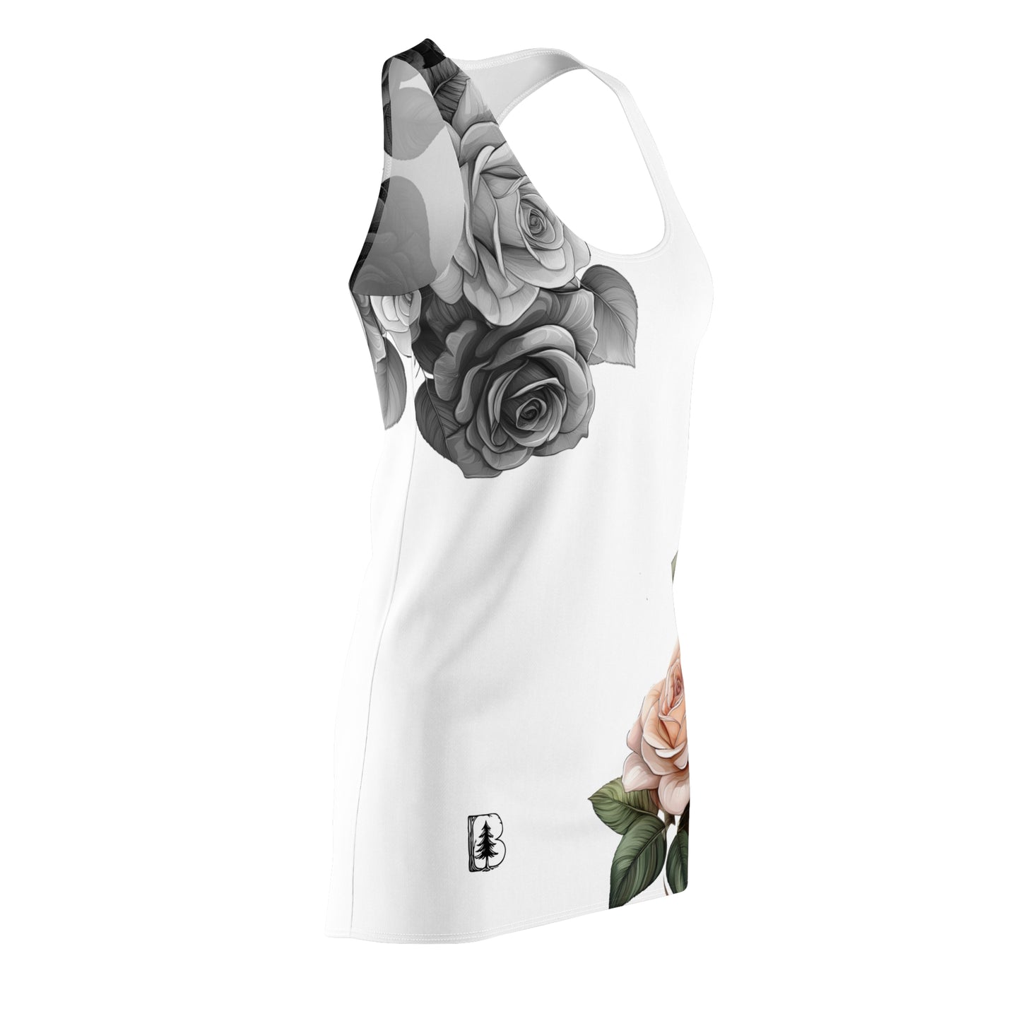 Women's Racerback Dress, Garden Roses