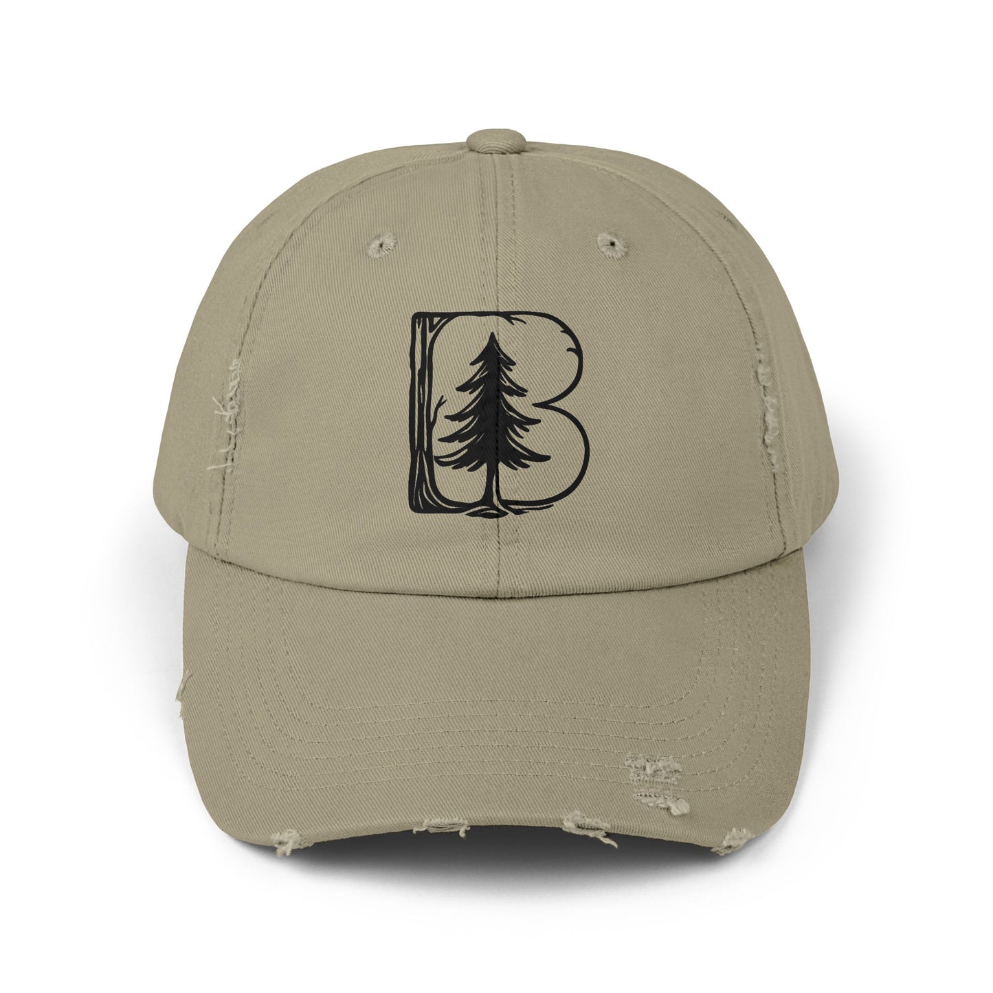 Distressed Cap, B Logo