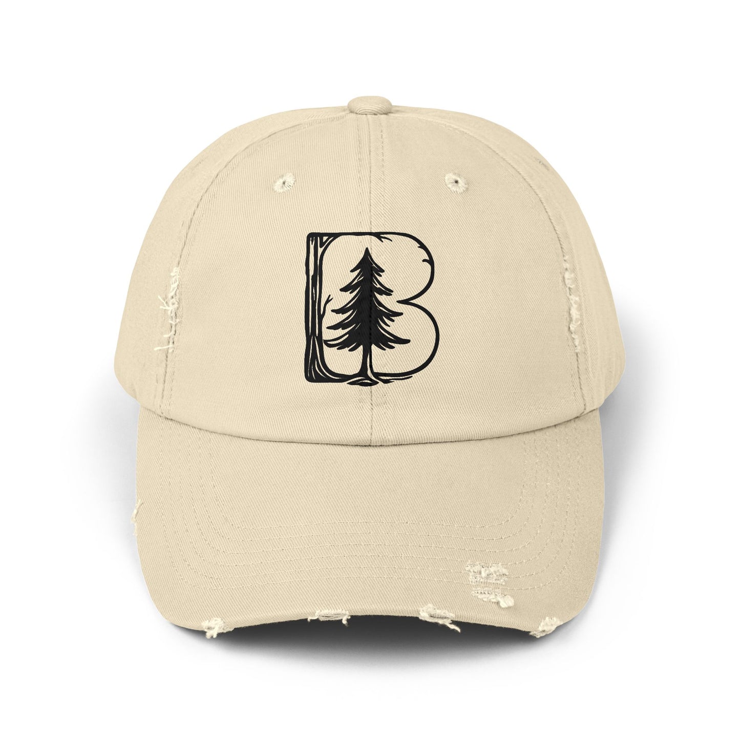 Distressed Cap, B Logo