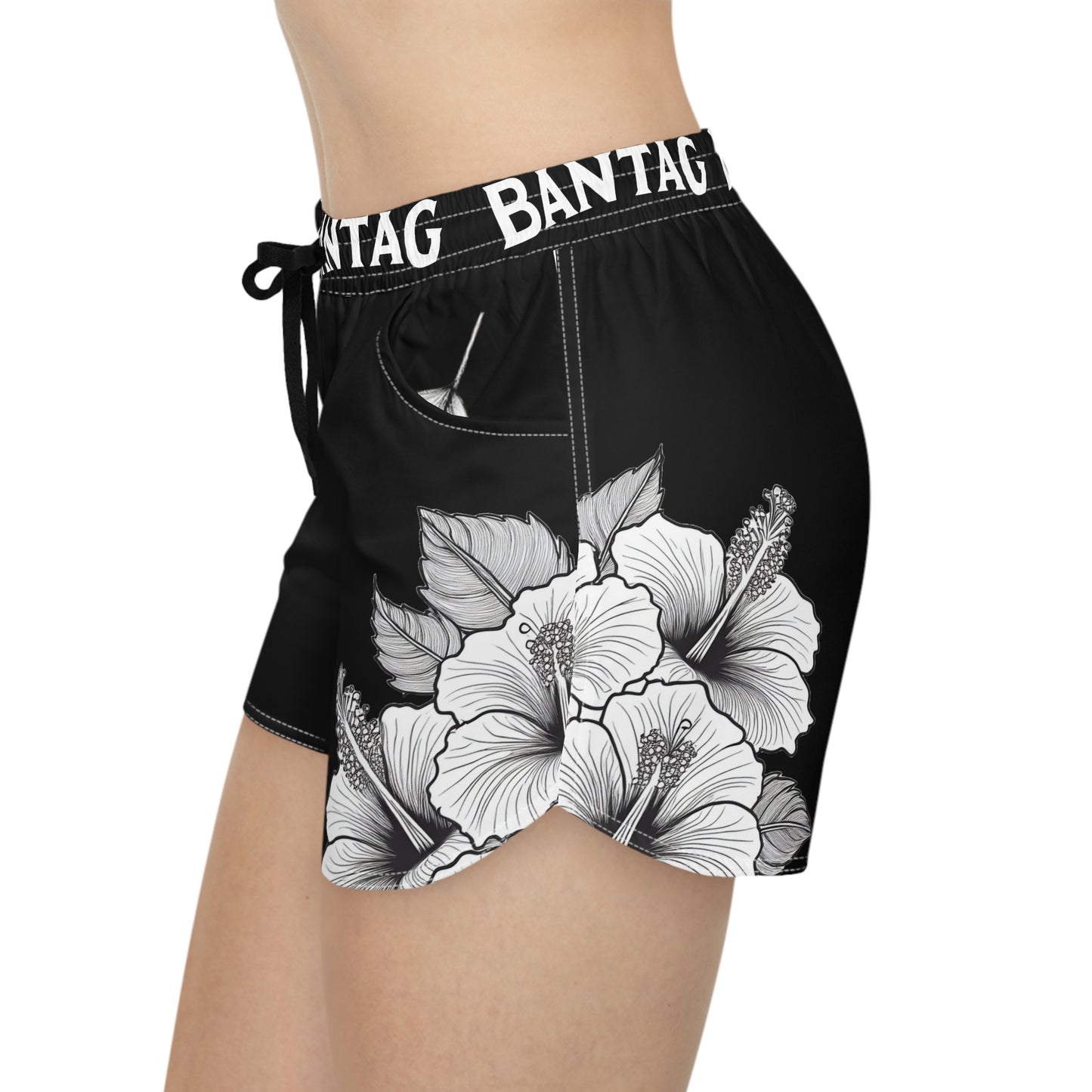 Women's Casual Shorts, Garden Hibiscus