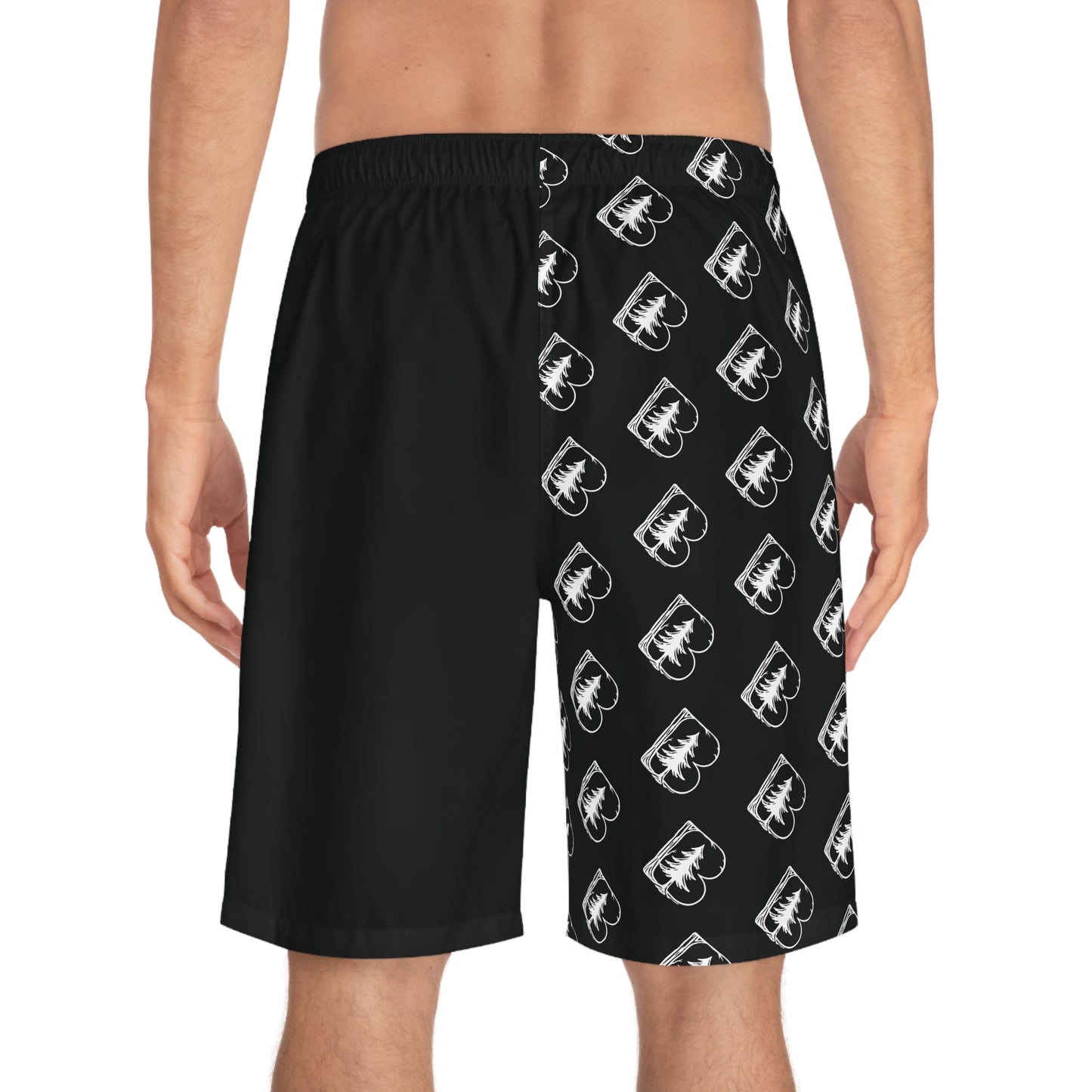 Men's Board Shorts, B Logo Half And Half