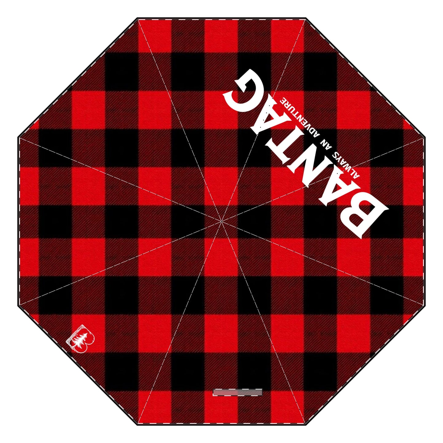 Semi-Automatic Foldable Umbrella, Plaid