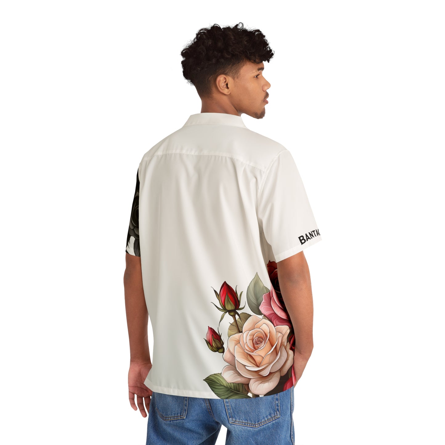 Men's Hawaiian Shirt, Garden Roses