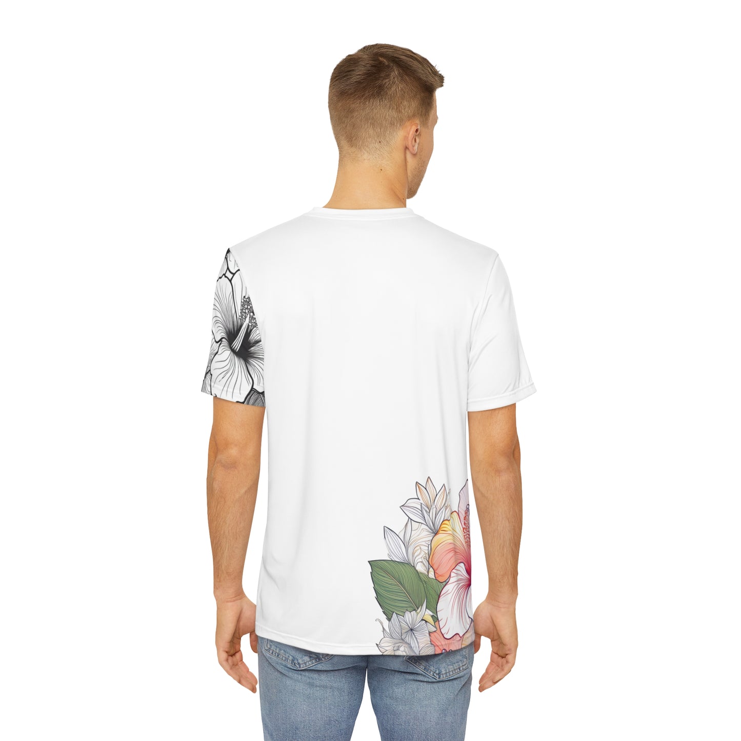Men's Tee, Garden Hibiscus Colors