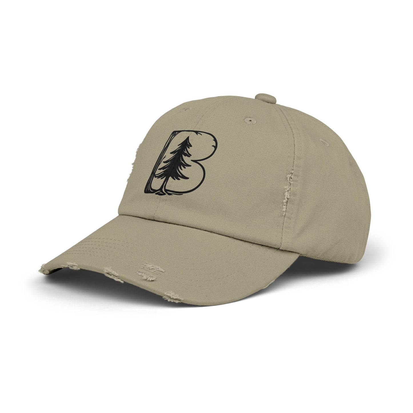 Distressed Cap, B Logo