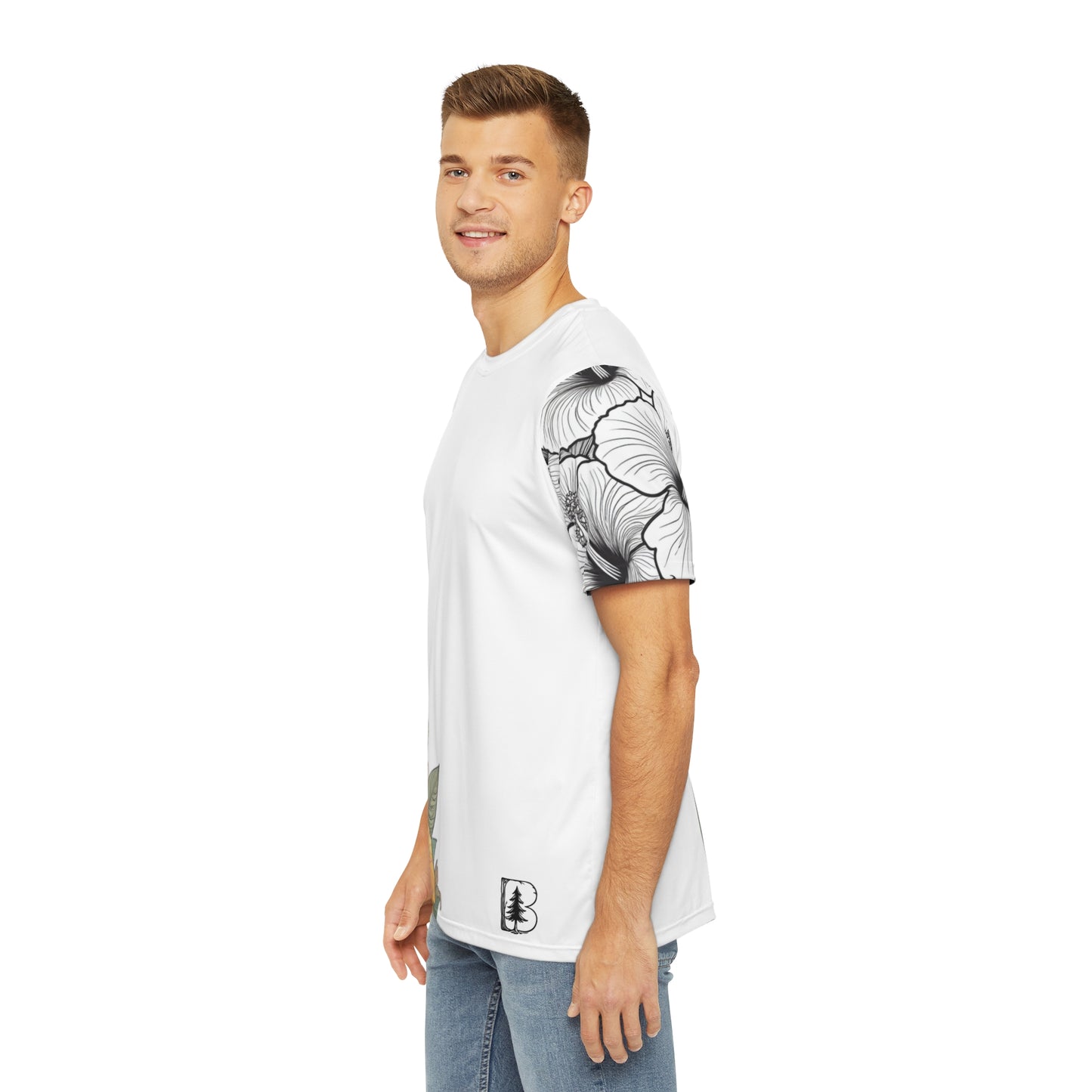 Men's Tee, Garden Hibiscus Colors