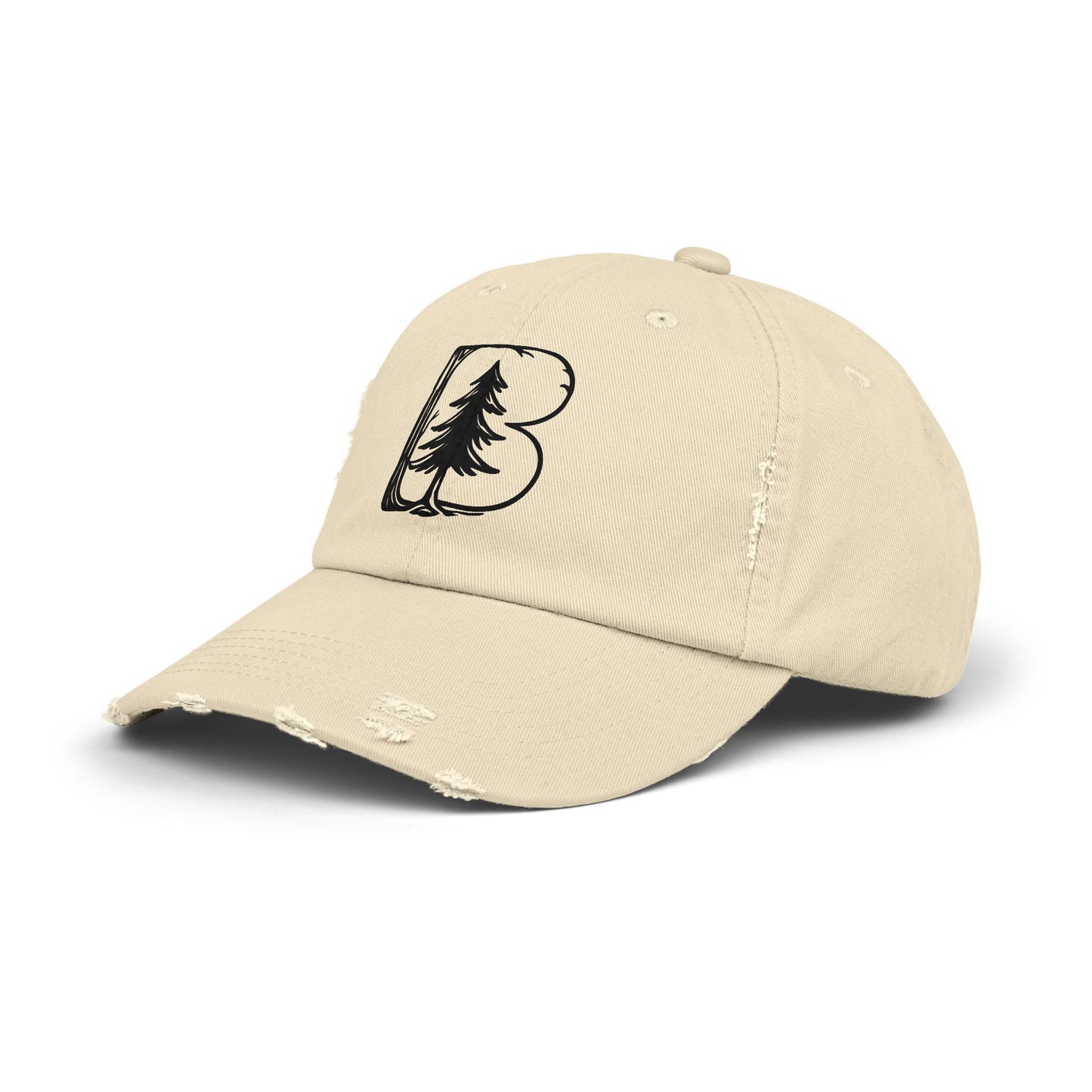 Distressed Cap, B Logo