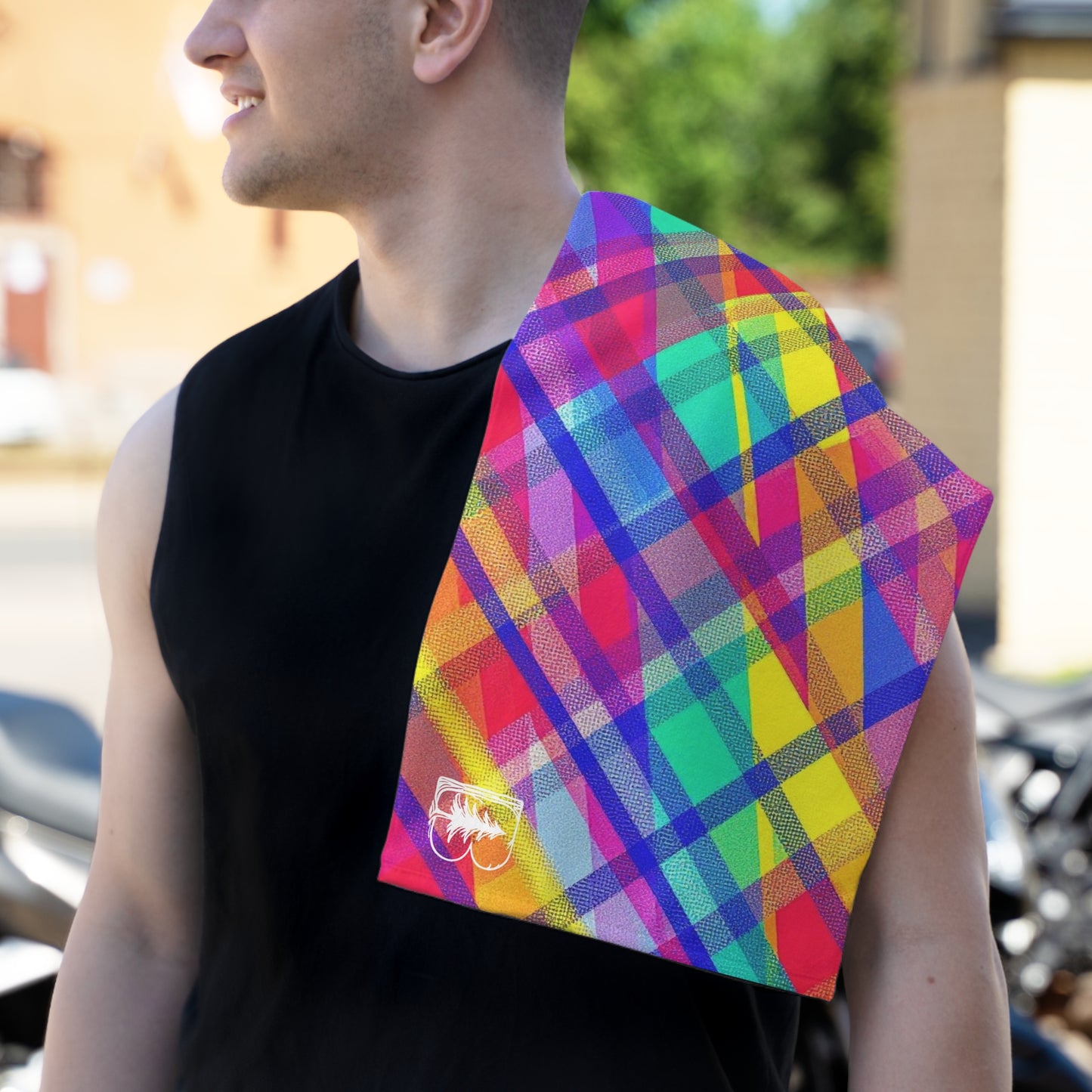 Mini Towel, Vibrant Plaid