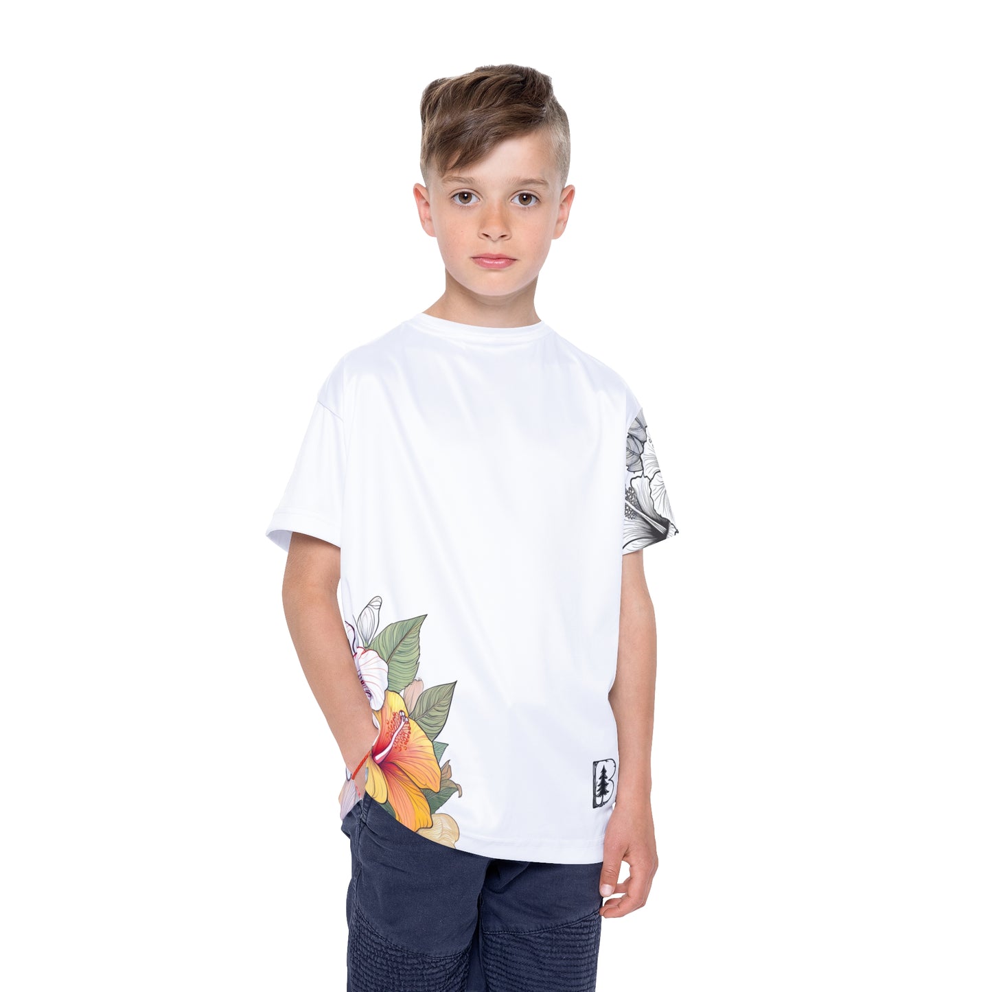 Kid's Tee, Garden Hibiscus Colors