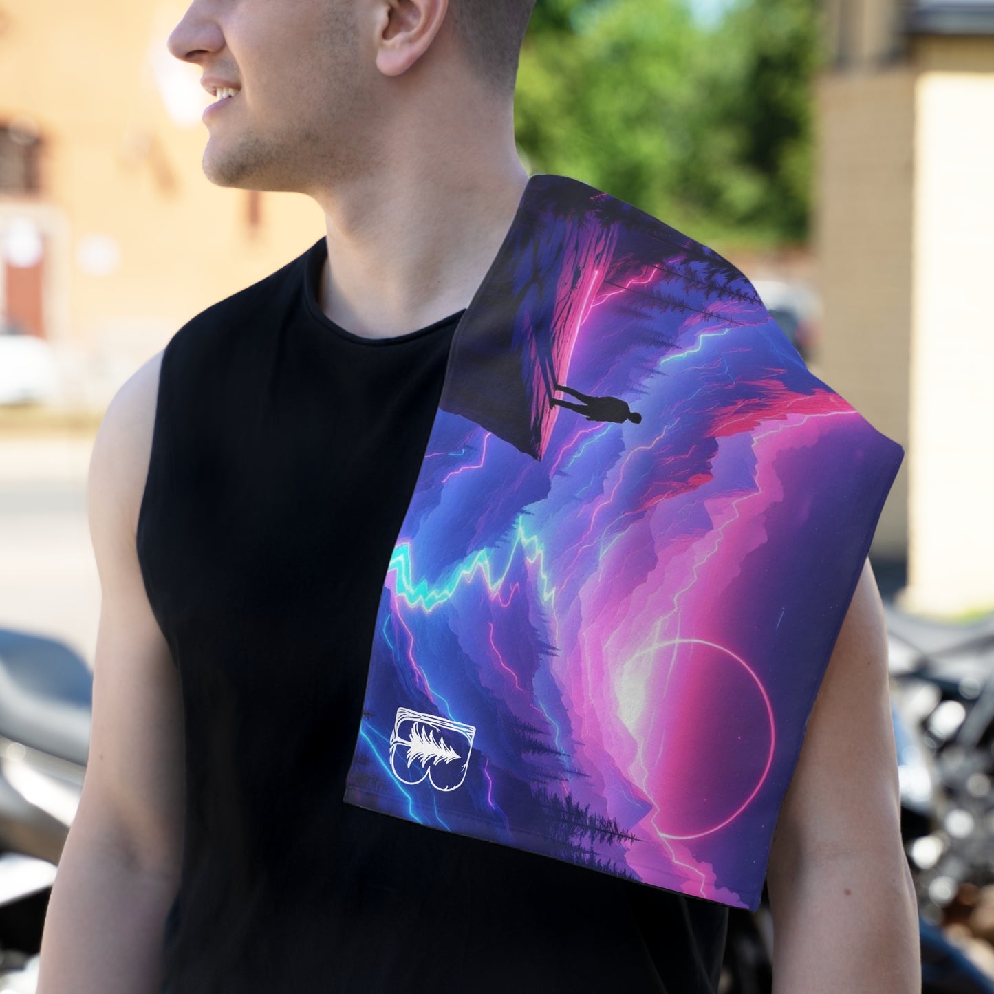 Mini Towel, Neon Mountain