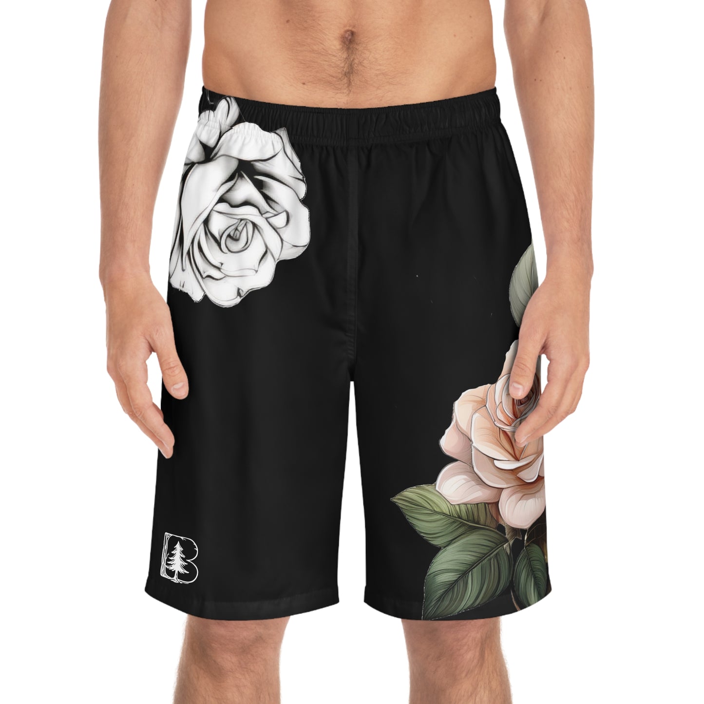 Men's Board Shorts, Garden Roses