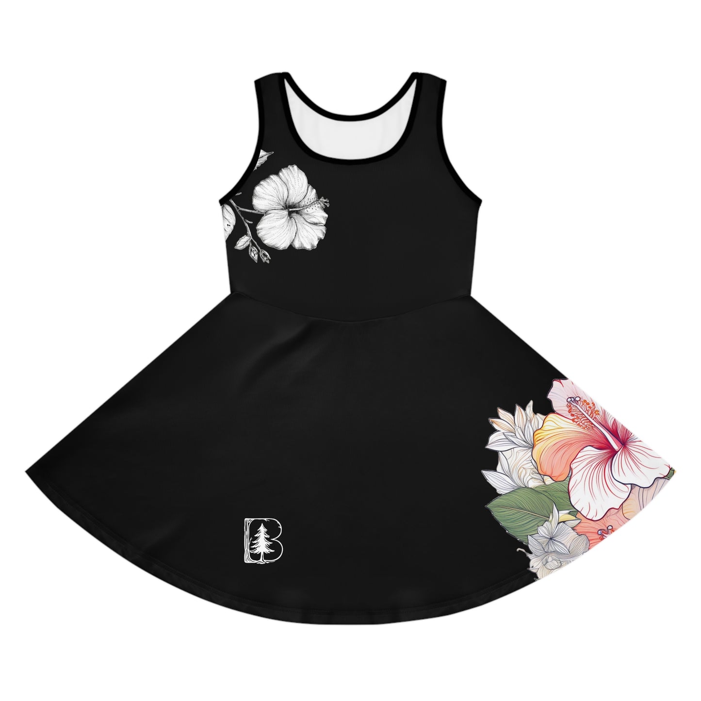 Girls' Sundress, Garden Hibiscus Colors