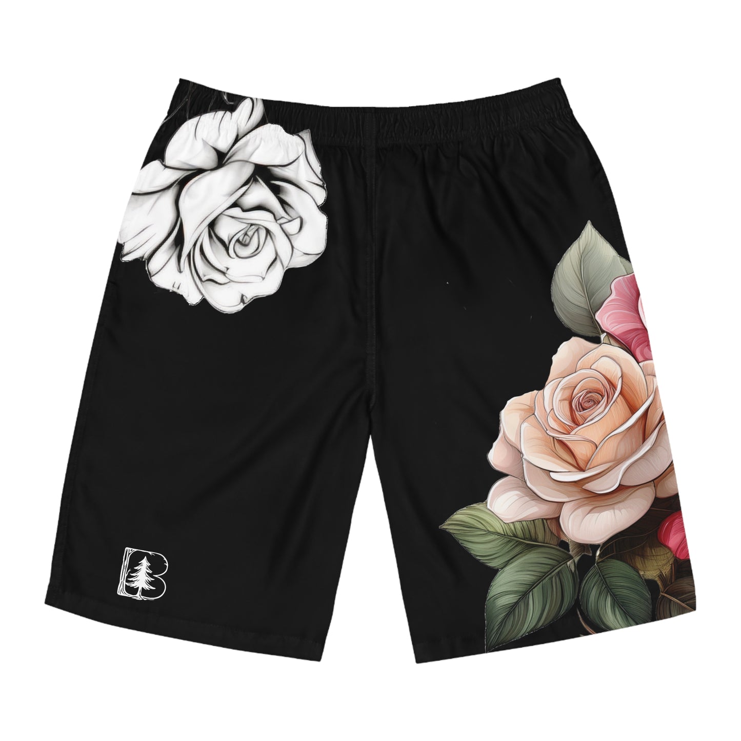 Men's Board Shorts, Garden Roses