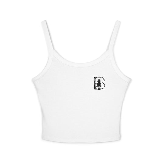 Women's Spaghetti Strap Tank Top, B Logo