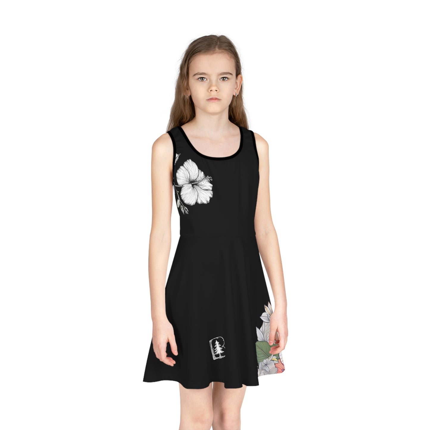 Girls' Sundress, Garden Hibiscus Colors