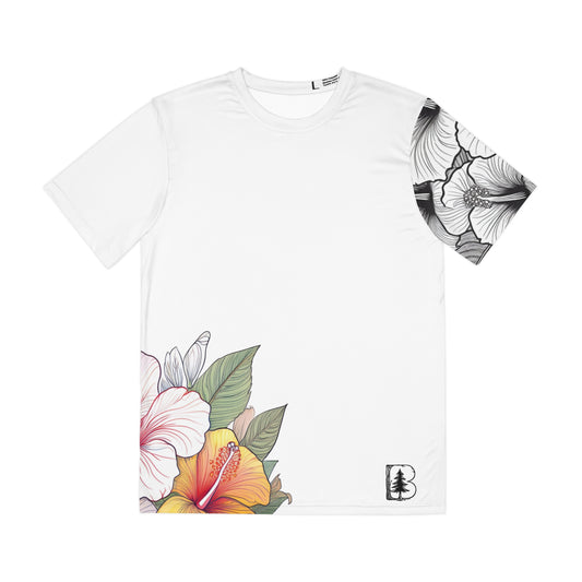 Men's Tee, Garden Hibiscus Colors