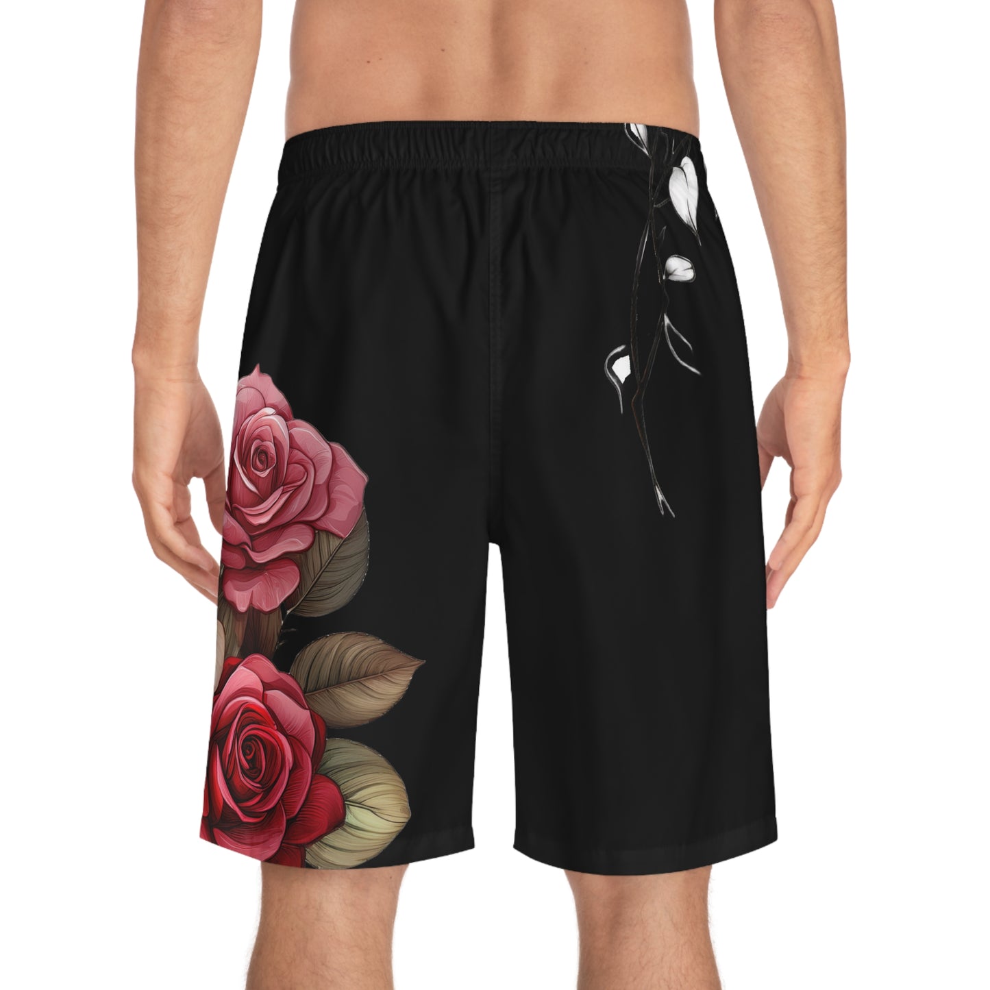 Men's Board Shorts, Garden Roses